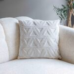 Kırlent - Üçgen Desenli - Jakarlı - Görsel 3