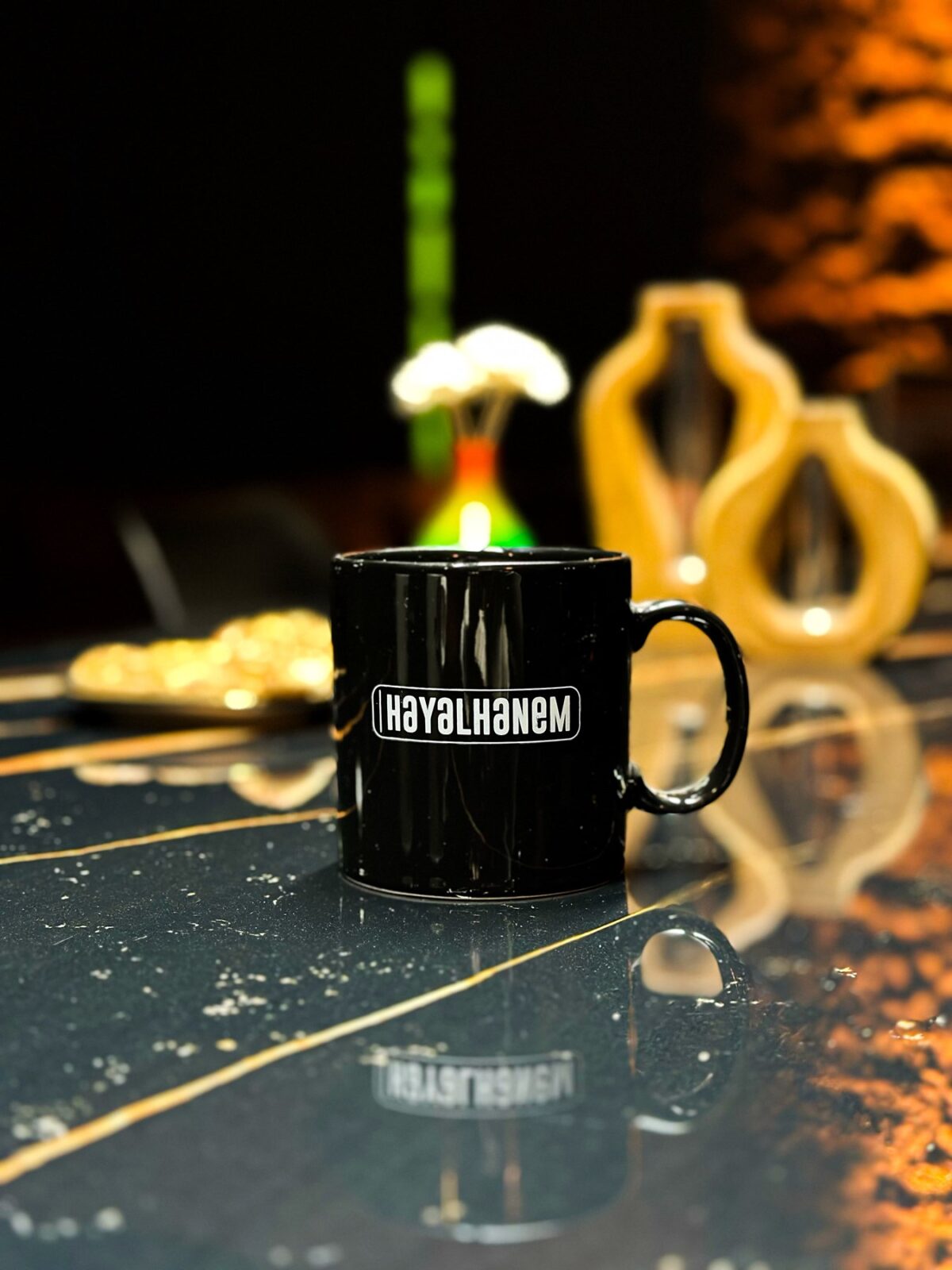 Siyah Kupa - Hayalhanem Elif Vav Baskılı - Görsel 2