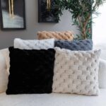 Kırlent - Peluş - Hasır Desenli - Görsel 2