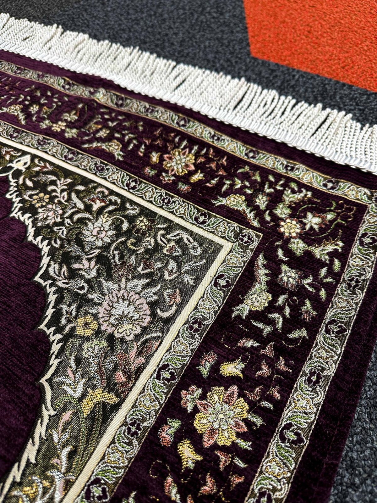 Seccade - Şönil Kumaş Mihrap - Mor - Görsel 2