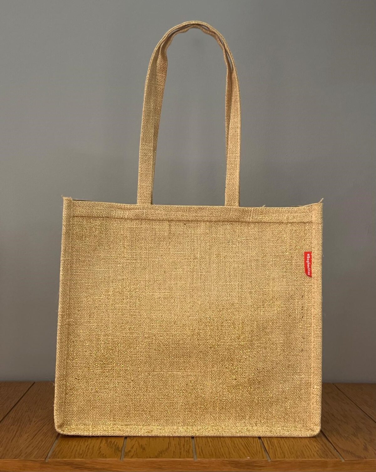 Hasır Omuz Çantası - Simli Jüt Dokulu - Görsel 2