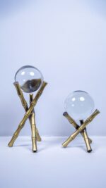 Dekor - 2'li Bambu Ayaklı - Eskitme - Görsel 2