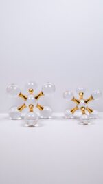 Dekor - 2'li Kristal Molekül Set - Altın - Görsel 2