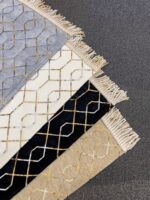 Altın Nakış Seccade - Şönil Kumaş - Kum Rengi - Görsel 5