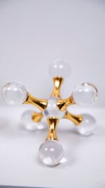 Dekor - 2'li Kristal Molekül Set - Altın - Görsel 3