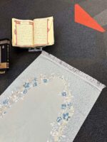 İpek Saten Seccade - Mavi - Görsel 2