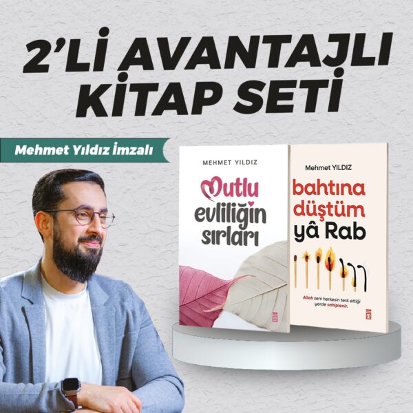 Mehmet Yıldız - 2'li Kitap Seti - Mutlu Evliliğin Sırları - Bahtına Düştüm Ya Rab - İmzalı