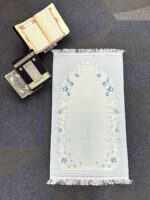 İpek Saten Seccade - Mavi