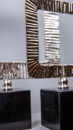 Dekor - 2'li Çizgili Kare Çerçeve - Gümüş - Görsel 3