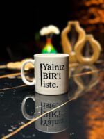 Kupa Bardak - Yalnız Bir'i İste / Hayalhanem Baskılı - Beyaz