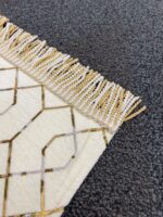 Altın Nakış Seccade - Şönil Kumaş - Krem - Görsel 3