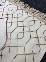 Altın Nakış Seccade - Şönil Kumaş - Krem - Görsel 2