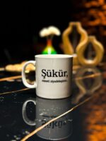 Kupa Bardak - Şükür Nimeti Ziyadeleştirir / Hayalhanem Baskılı - Beyaz