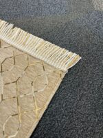 Altın Nakış Seccade - Şönil Kumaş - Kum Rengi - Görsel 4