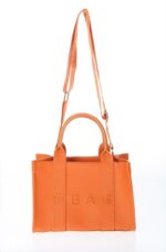 Deri Çanta - Taba Turuncu - Görsel 8