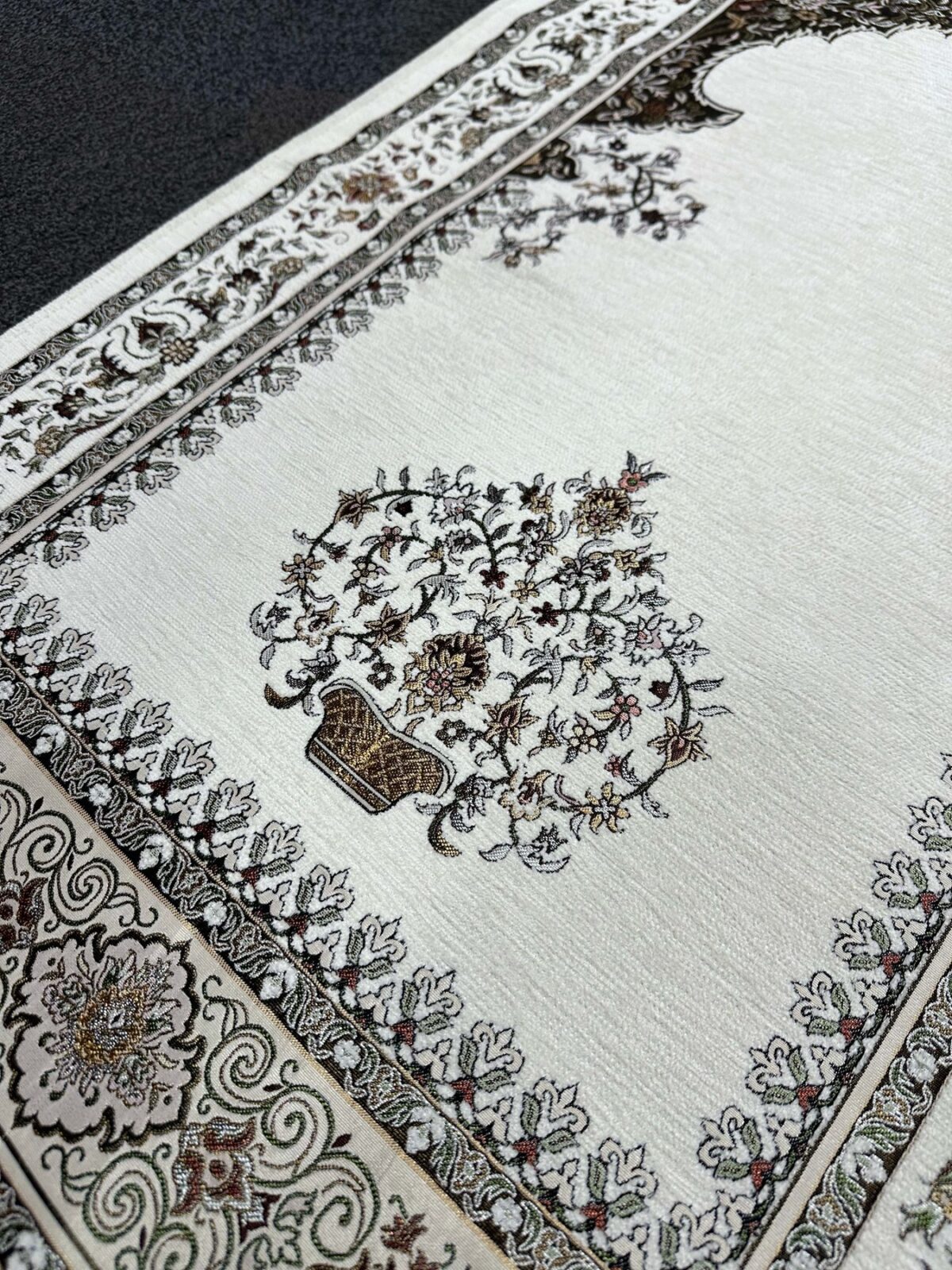 Seccade - Şönil Kumaş Mihrap - Krem - Görsel 4