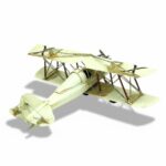 Dekoratif Metal Uçak Çift Kanatlı - Görsel 4