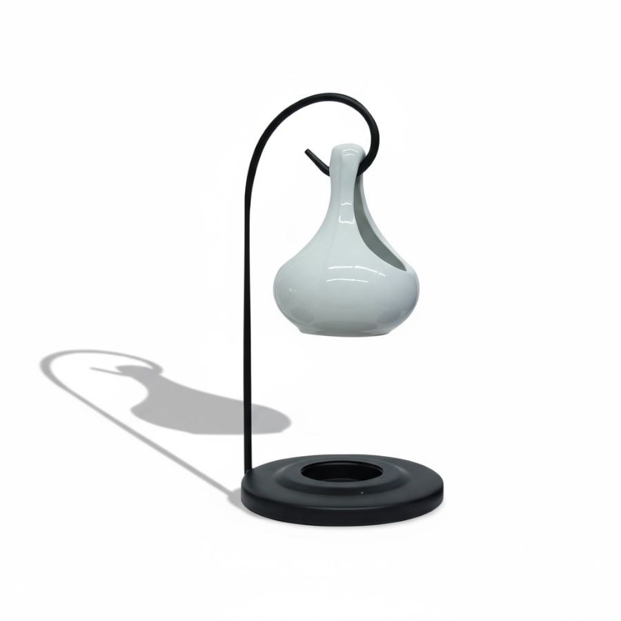 Buhurdanlık Seramik Su Damlası - Standlı (Beyaz)