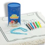 Çocuklara Özel Yıkanabilir Boyamalı Seccade Set -Mavi