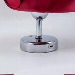 Bordo Eva Gül Tasarım Kablosuz Şarjlı Masa Lambası - Alt Gümüş - Görsel 7