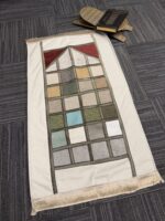 Modern Patchwork Mozaik Desenli Saçaklı Seccade - Görsel 5